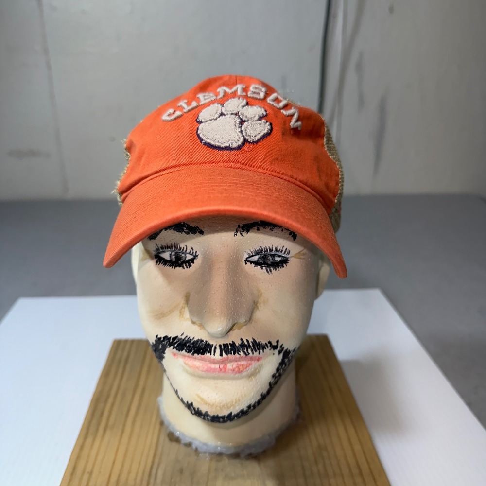 Zephyr Clemson Tigers Trucker Hat Orange Tan Mesh Snapback NCAA‎ Baseball Cap